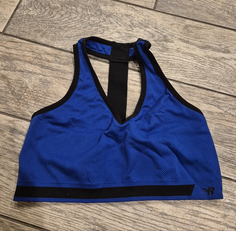 New Balance Royal Blue Seamless Racerback Sports Bra Size Large